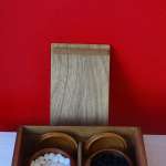 Антикварный набор из Японии в ящике с крышкой-подставкой