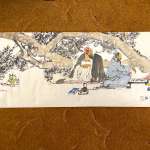 Стратеги древнего Китая за игрой Го (Вейци), панорамная китайская живопись